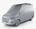 Mercedes-Benz Sprinter (W907) Passenger Van L2H2 2022 3d model clay render