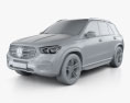 Mercedes-Benz GLE-class 2022 3d model clay render