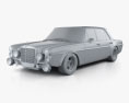 Mercedes-Benz 300 SEL AMG Red Pig 1969 3D 모델  clay render