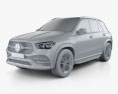 Mercedes-Benz GLE-class AMG Line 2022 3d model clay render