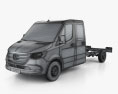Mercedes-Benz Sprinter (W907) Crew Cab Chassis L3 2022 3d model wire render