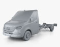 Mercedes-Benz Sprinter (W907) シングルキャブ Chassis L3 2019 3Dモデル clay render