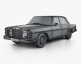 Mercedes-Benz 280 SEL 1972 3Dモデル wire render