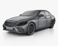 Mercedes-Benz C-class AMG-line sedan 2022 3d model wire render