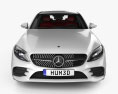 Mercedes-Benz C-class AMG-line sedan with HQ interior 2022 3d model front view