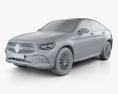 Mercedes-Benz GLC-class AMG-Line coupe 2022 3d model clay render