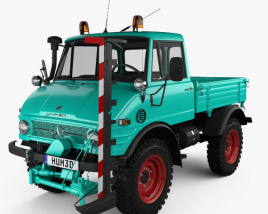 Mercedes-Benz Unimog 421 Mower 1966 3D model