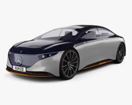 3D model of Mercedes-Benz Vision EQS 2019