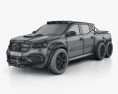 Mercedes-Benz X级 Carlex EXY Monster X 6X6 2022 3D模型 wire render