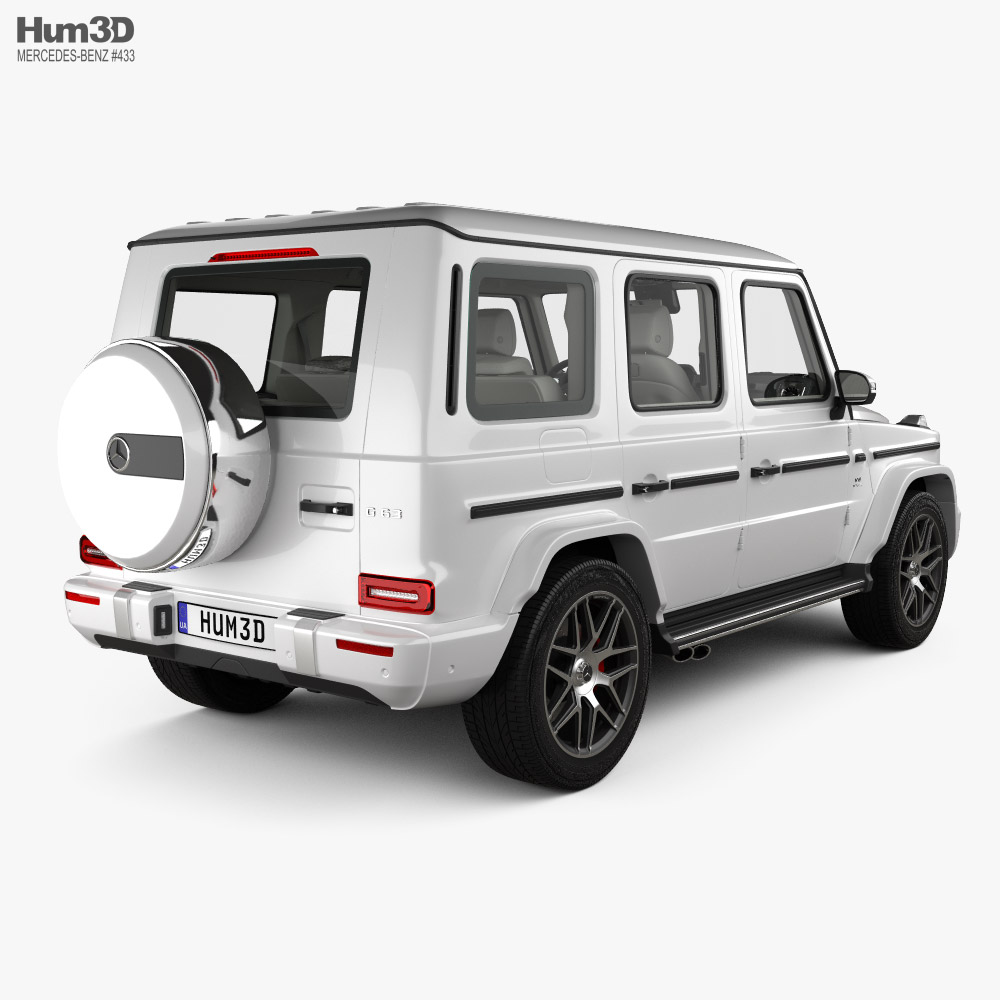 Mercedes-Benz G-class (W463) AMG with HQ interior 2022 3d model back view