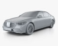 Mercedes-Benz S级 (V223) LWB  2021 3D模型 clay render