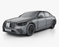 Mercedes-Benz S级 (V223) e LWB AMG-Line 2021 3D模型 wire render