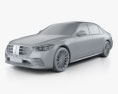 Mercedes-Benz S-клас (V223) e LWB AMG-Line 2022 3D модель clay render