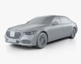 Mercedes-Benz S-Klasse Maybach 2021 3D-Modell clay render