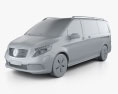 Mercedes-Benz EQV 2022 3D模型 clay render