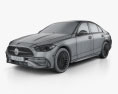 Mercedes-Benz C级 AMG-line 轿车 2018 3D模型 wire render