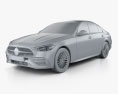 Mercedes-Benz C级 AMG-line 轿车 2018 3D模型 clay render