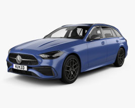 Mercedes-Benz C-class AMG-Line estate 2022 3D model