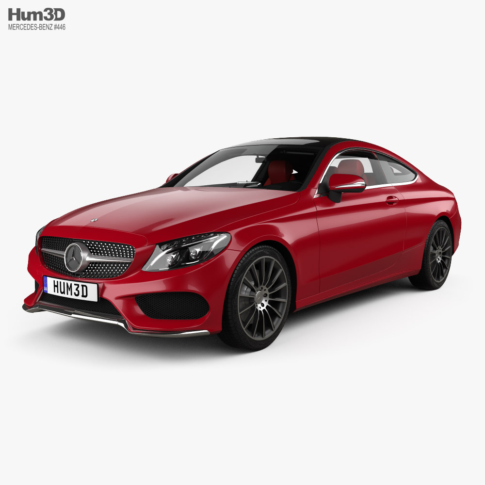 Mercedes-Benz C-class coupe AMG-Line with HQ interior 2018 3D model