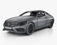 Mercedes-Benz C级 coupe AMG-Line 带内饰 2015 3D模型 wire render