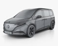 Mercedes-Benz EQT 2022 3D模型 wire render