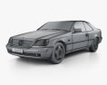 Mercedes-Benz CL-class 1998 3d model wire render