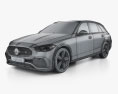 Mercedes-Benz C级 All-Terrain 2021 3D模型 wire render