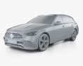 Mercedes-Benz C级 All-Terrain 2021 3D模型 clay render