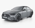 Mercedes-Benz C级 e AMG-line 2021 3D模型 wire render