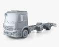 Mercedes-Benz Actros Classic Space M-cab Fahrgestell LKW 2-Achser 2022 3D-Modell clay render