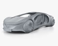 Mercedes-Benz Vision AVTR avec Intérieur 2020 Modèle 3d clay render