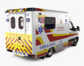 Mercedes-Benz Sprinter Ambulancia con interior 2011 Modelo 3D vista trasera