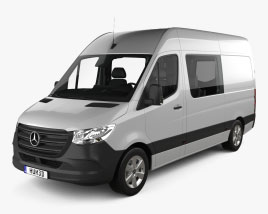 Mercedes-Benz Sprinter Crew Van L2H2 with HQ interior 2019 3D model