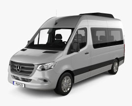 Mercedes-Benz Sprinter Passenger Van L2H2 with HQ interior 2019 3D model