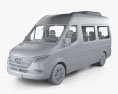 Mercedes-Benz Sprinter Fourgonnette de Tourisme L2H2 avec Intérieur 2019 Modèle 3d clay render