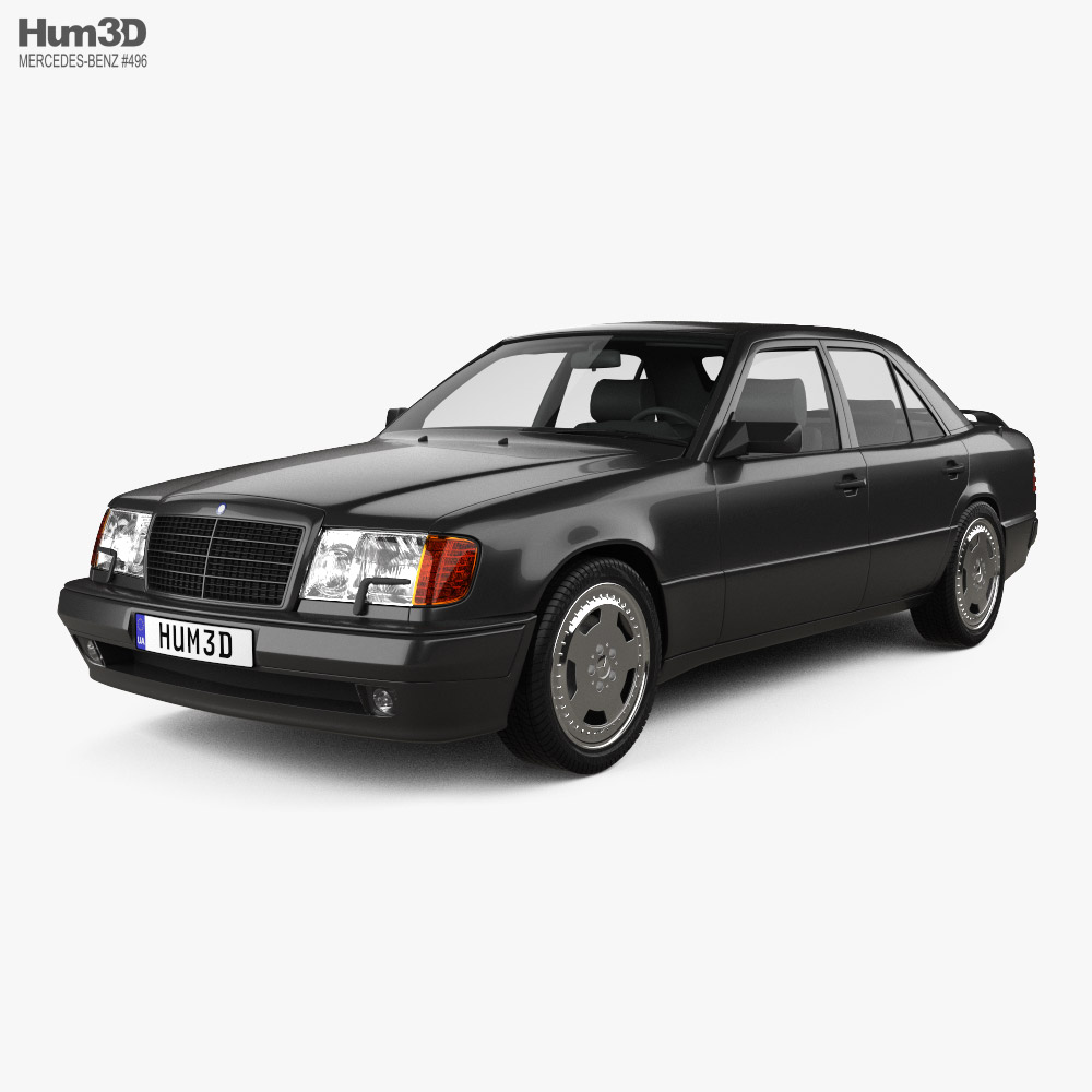 Mercedes-Benz E 클래스 500 세단 1991 3D 모델 