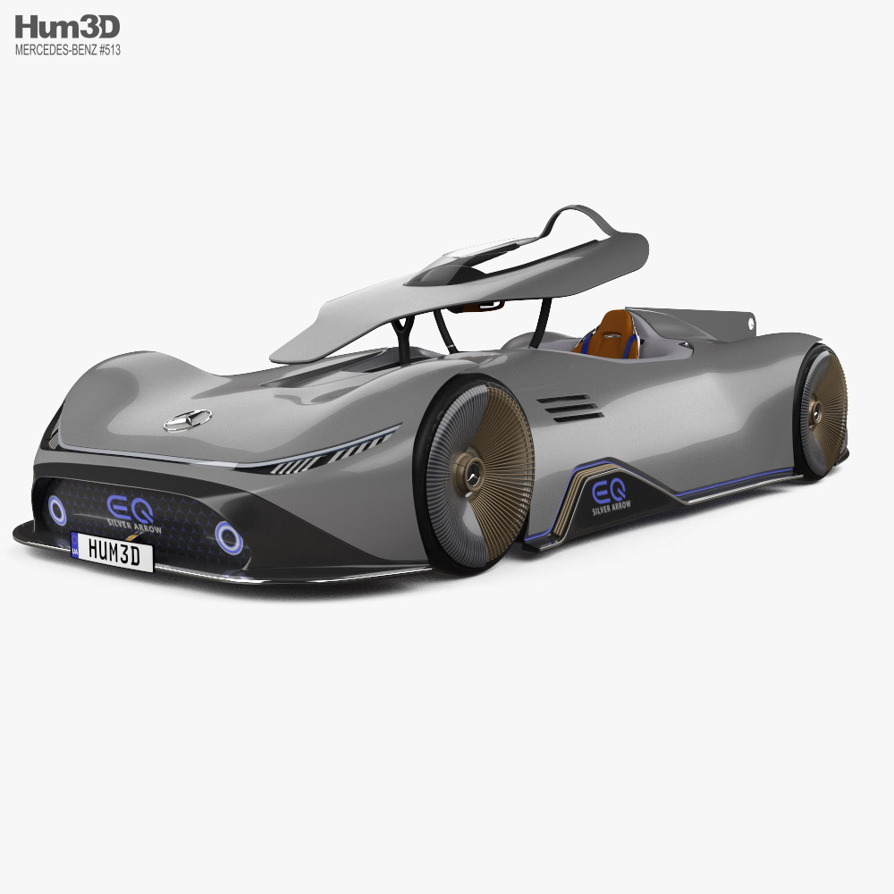 Mercedes-Benz Vision EQ Silver Arrow インテリアと 2018 3Dモデル