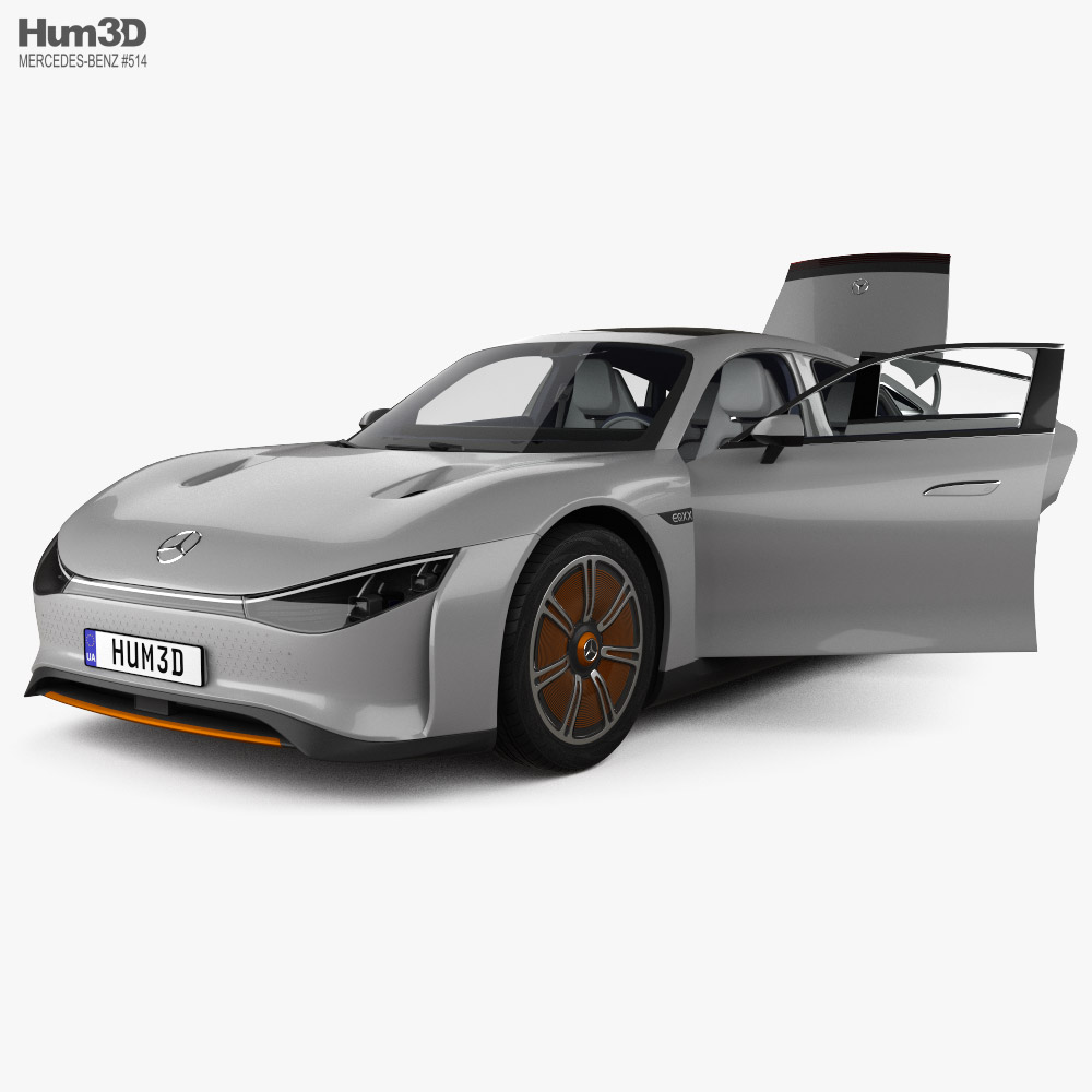 Mercedes-Benz Vision EQXX 인테리어 가 있는 2022 3D 모델 