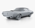 Mercury Cougar XR-7 1969 3D-Modell clay render
