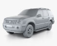 Mercury Mountaineer 2005 3D-Modell clay render