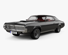 Mercury Cougar XR-7 with HQ interior 1969 3D model