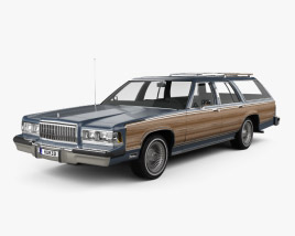 Mercury Grand Marquis Colony Park 1991 3D model