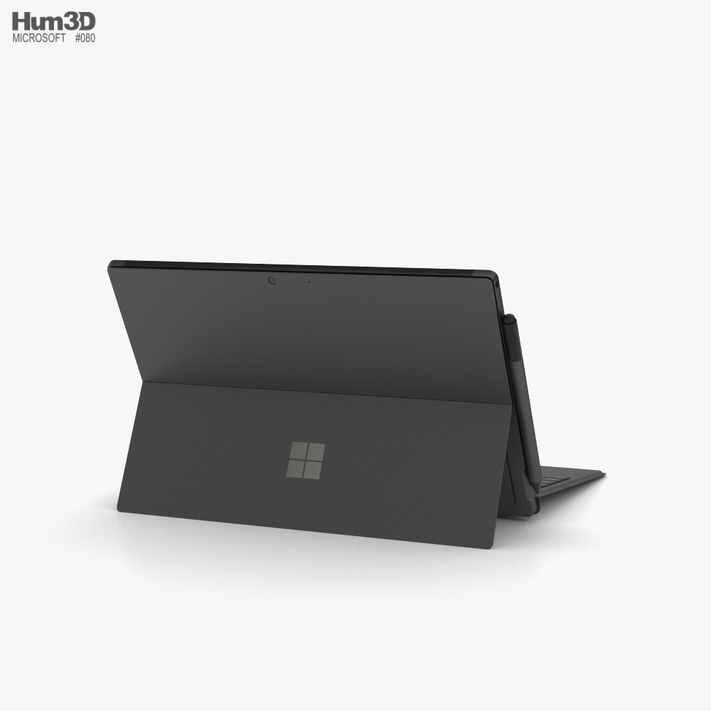 Microsoft Surface Pro 7 Black 3D 모델 