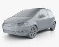 Mitsubishi Colt трьохдверний 2013 3D модель clay render