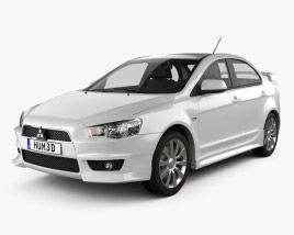 3D model of Mitsubishi Lancer sedan 2014