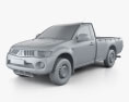 Mitsubishi L200 Triton 单人驾驶室 2011 3D模型 clay render