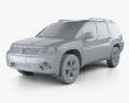 Mitsubishi Endeavor 2013 3d model clay render