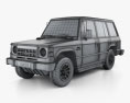 Mitsubishi Pajero (Montero) Wagon 1991 3D-Modell wire render