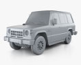 Mitsubishi Pajero (Montero) Wagon 1991 3D-Modell clay render