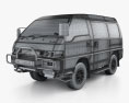 Mitsubishi Delica Star Wagon 4WD 1986 Modello 3D wire render